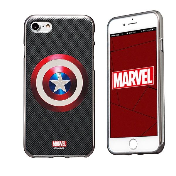 iPhone8/7 ケース MARVEL Design ソフトTPU メタリック塗装ケース キャプテン・アメリカ:シールドS iPhone 8/7_0