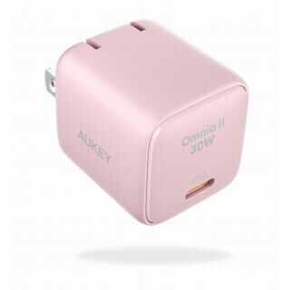 AUKEY(オーキー) USB充電器 Omnia II 30W PD対応 USB-C 1ポート ピンク【6月上旬】