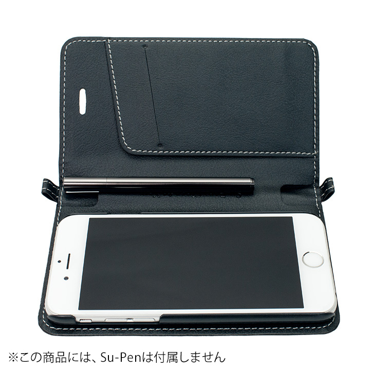 iPhone6s/6 ケース Su-Penホルダー付手帳型ケース ブラック iPhone 6s/6_0