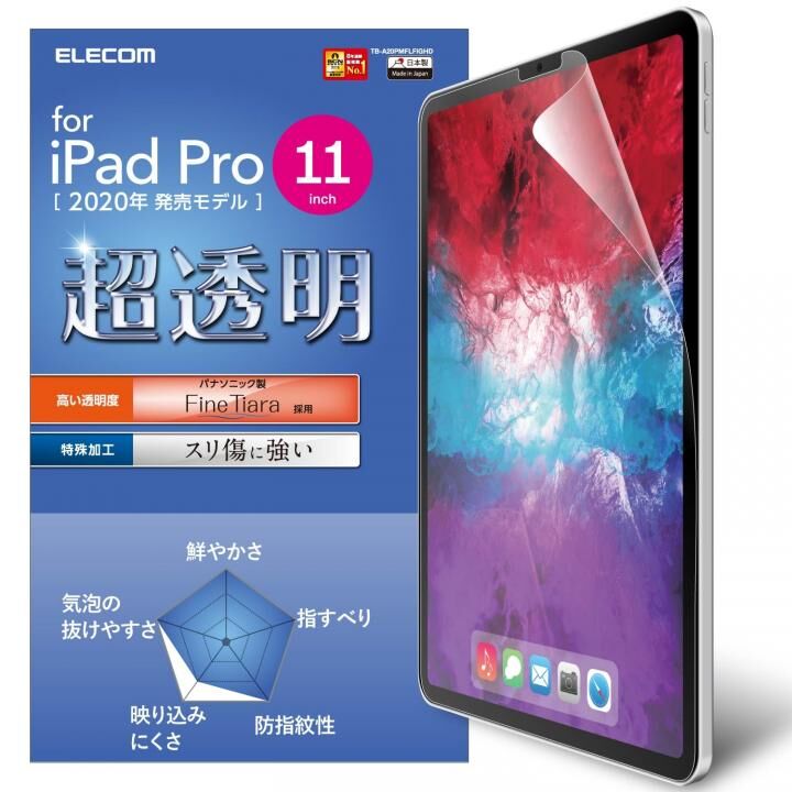 液晶保護フィルム 超透明 高光沢 指紋防止 撥水加工 iPad Pro 2020/2018 11インチ_0