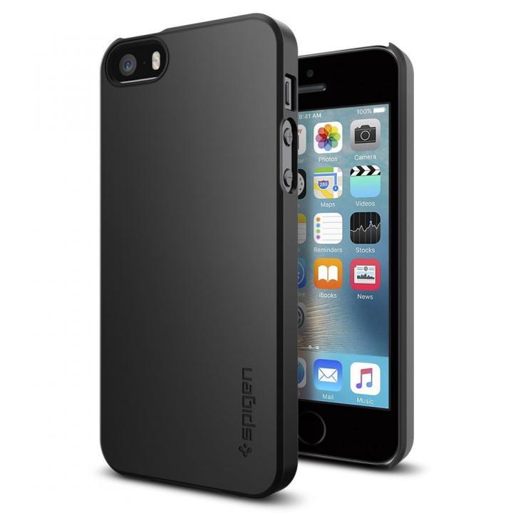 iPhone SE/5s/5 ケース Spigen シン・フィット 薄型ケース ブラック iPhone SE/5s/5_0