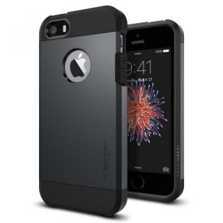 iPhone SE/5s/5 ケース Spigen タフ・アーマー 耐衝撃ケース メタルスレート iPhone SE/5s/5
