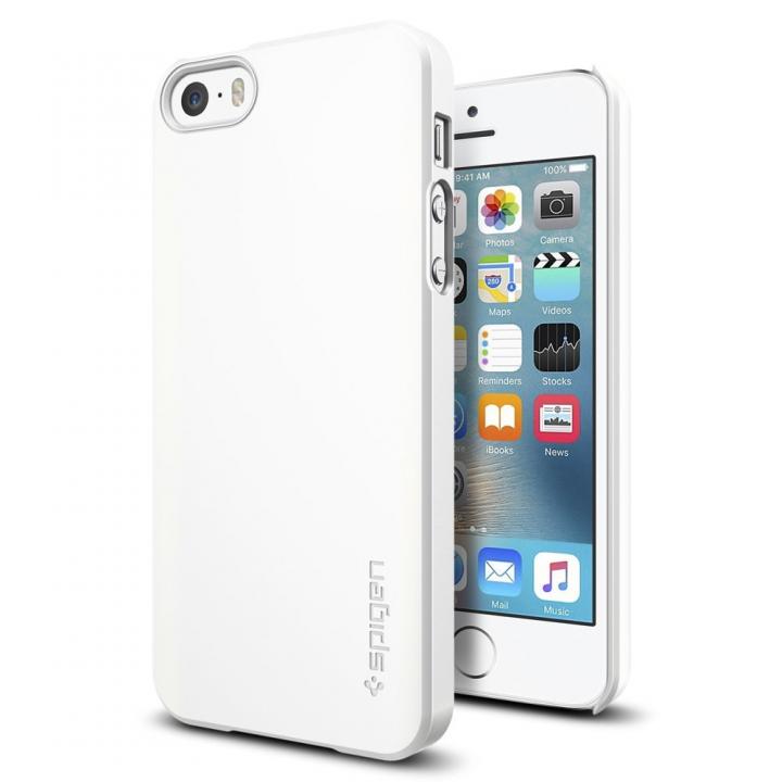 iPhone SE/5s/5 ケース Spigen シン・フィット 薄型ケース ホワイト iPhone SE/5s/5_0