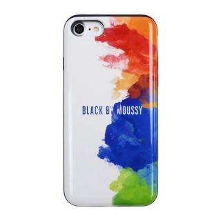 iPhone  SE 第2世代/8/7 BLACK BY MOUSSY カード収納型背面ケース スプレーホワイト