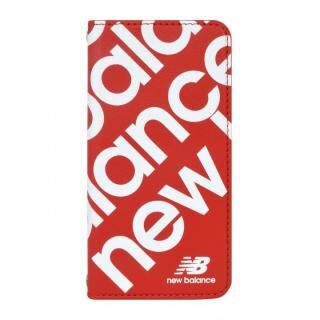 iPhone  SE 第2世代 New Balance スリム手帳ケース スタンプロゴ レッド