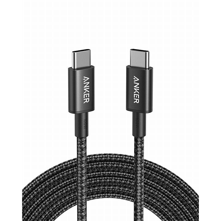 Anker 高耐久ナイロン USB-C & USB-C ケーブル 100W 3.0m ブラック_0