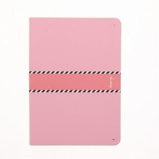 【Lucy】ツートン手帳型ケース ピンク iPad 2017/2018 9.7インチ