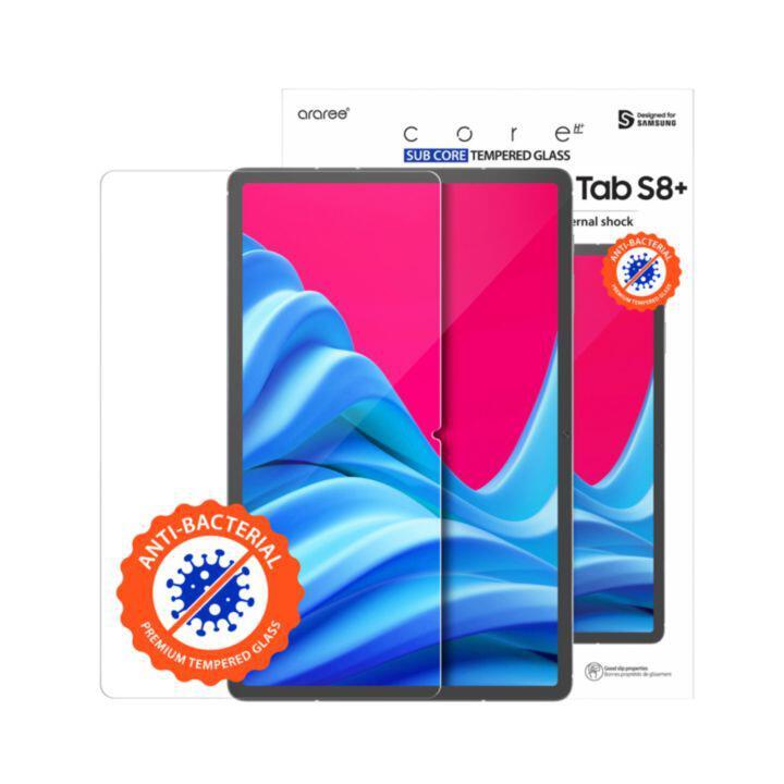 Galaxy Tab S8+ 抗菌強化ガラスフィルム SUB CORE クリア_0