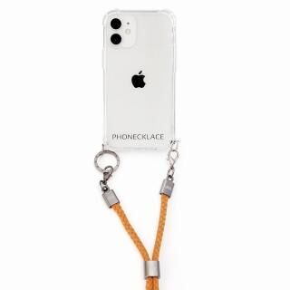 iPhone 12 mini (5.4インチ) ケース PHONECKLACE ロープショルダーストラップ付きクリアケース マスタード iPhone 12 mini
