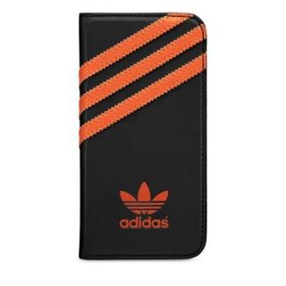 iPhone SE/5s/5 ケース adidas Originals 手帳型ケース ブラック/オレンジ iPhone SE/5s/5