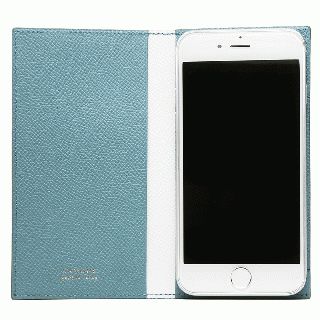 iPhone7/6s/6 ケース CAMONE Made In Japan 4.7インチ 多機種対応手帳型ケース ライトブルー/ホワイト