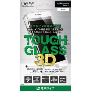 iPhone8/7/6s/6 フィルム Deff TOUGH GLASS 3D 強化ガラス ホワイト iPhone 8/7/6s/6