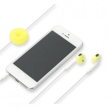 Apple EarPods専用 シリコン製イヤホンカバー イエロー