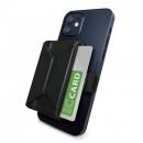 MAGKEEP 磁気吸着カードポケットソフトレザー スタンド機能付き iPhone12シリーズ用 ブラック