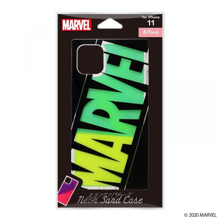 Iphone 11ケース ネオンサンドケース Marvel ロゴ グリーン イエローの人気通販 Appbank Store