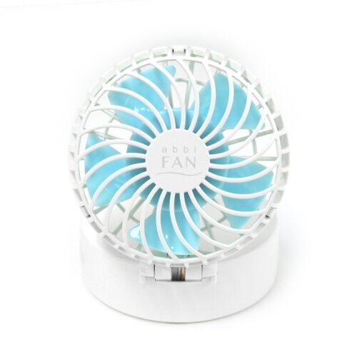 abbi Fan Mirror ハンズフリーポータブル扇風機ミラー付き ホワイト_0