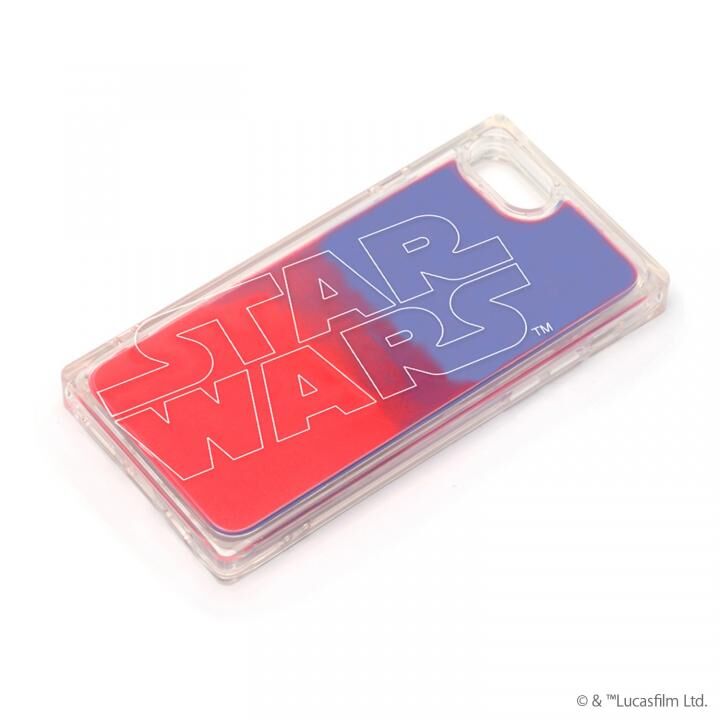 iPhone8/7ケース】ネオンサンドケース STAR WARS ロゴ/ブルー＆レッド