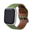 Apple Watch Series 1/2/3/4/5/SE/6/7 38/40/41mm PUレザーバンド「Vahane」 モスグリーン