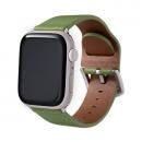 Apple Watch Series 1/2/3/4/5/SE/6/7 42/44/45mm PUレザーバンド「Vahane」 モスグリーン
