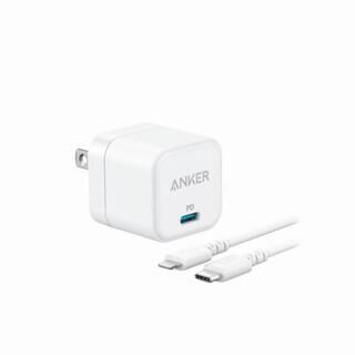 Anker PowerPort III 20W Cube with USB-C & Lightning ケーブル