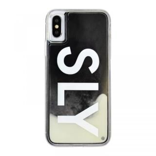 iPhone XS/X ケース SLY LOGO ネオンサンドケース ホワイト×ブラック iPhoen XS/X