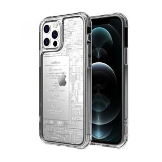 iPhone 12 / iPhone 12 Pro (6.1インチ) ケース LINKASE AIR E-collection ゴリラガラスケース Circuit(回路図) iPhone 12/12 Pro
