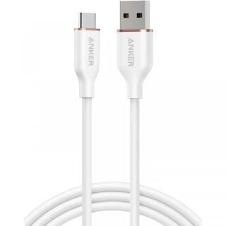 Anker USB-C ＆ USB-A ケーブル (Flow) 1.8m クラウドホワイト【6月下旬】