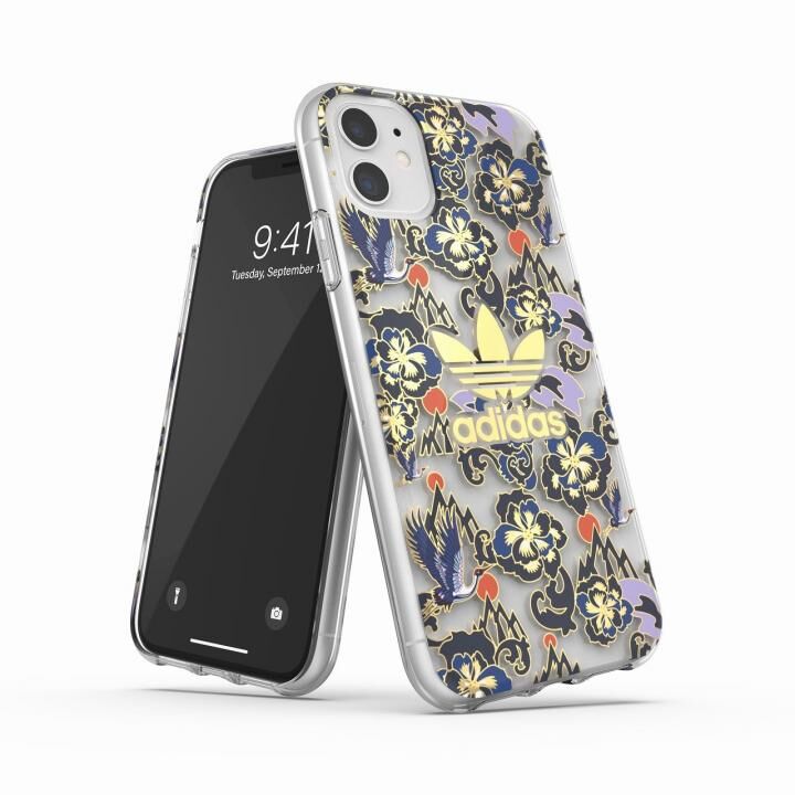 iPhone 11 ケース adidas Originals Clear Case CNY AOP Blue/Gold iPhone 11_0