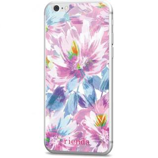 iPhone6s/6 フィルム rienda 背面強化ガラス Bright flower ピンク iPhone 6s/6