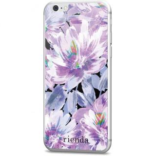 iPhone6s/6 フィルム rienda 背面強化ガラス Bright flower パープル iPhone 6s/6
