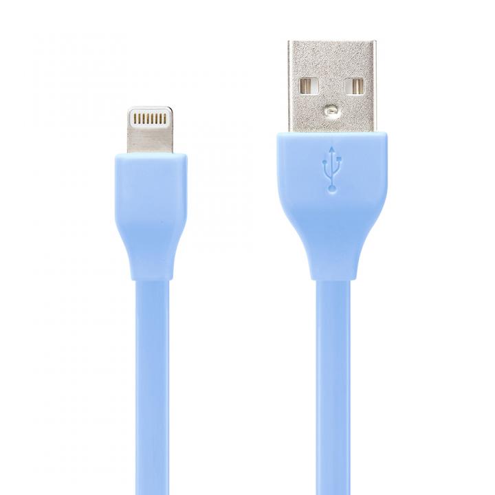 [1m] Lightningコネクタ用 USBフラットケーブル ブルー_0