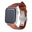 Museum-calf Genuine Leather Watchband for Apple Watch 40/38mm Brown