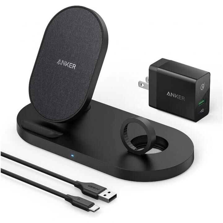 Anker PowerWave Sense 2-in-1 Stand with Watch Charging Cable Holder ブラック_0