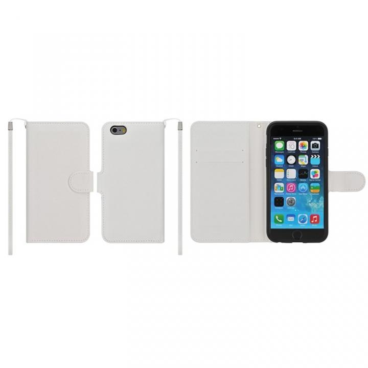 iPhone6 Plus ケース マグネットレザー手帳型ケース iPhone 6 Plus ホワイト_0