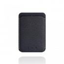 MagSafe対応 Full Grain Leather カードケース ブラックブルー