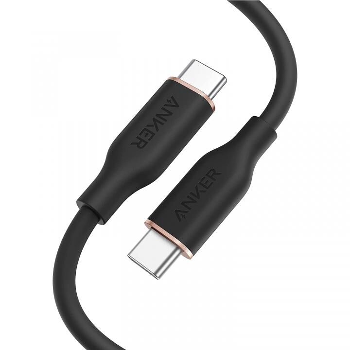 Anker PowerLine III Flow USB-C & USB-C ケーブル 0.9m ブラックの