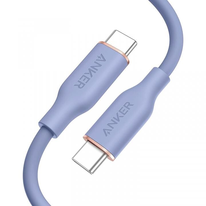 Anker PowerLine III Flow USB-C & USB-C ケーブル 0.9m ラベンダーグレイ_0