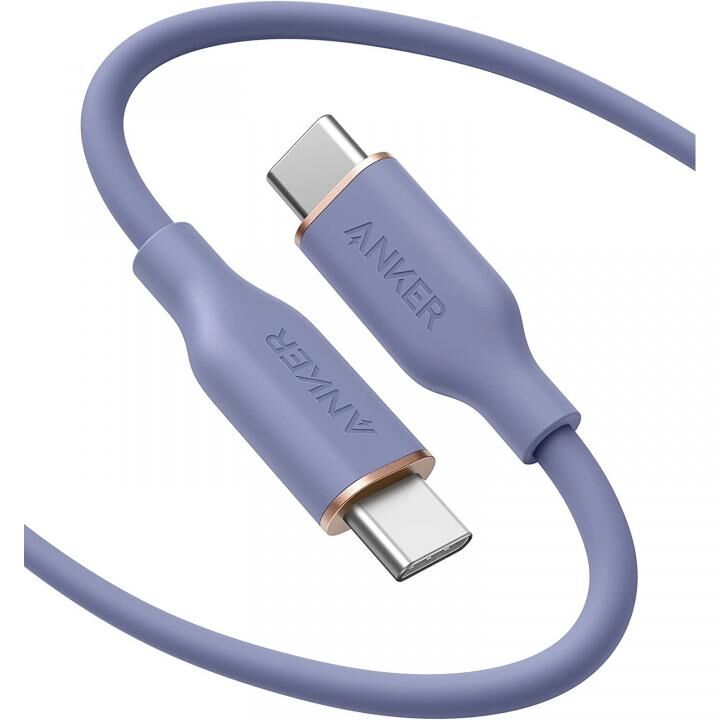 Anker PowerLine III Flow USB-C & USB-C ケーブル 1.8m ラベンダーグレイ【10月中旬】_0