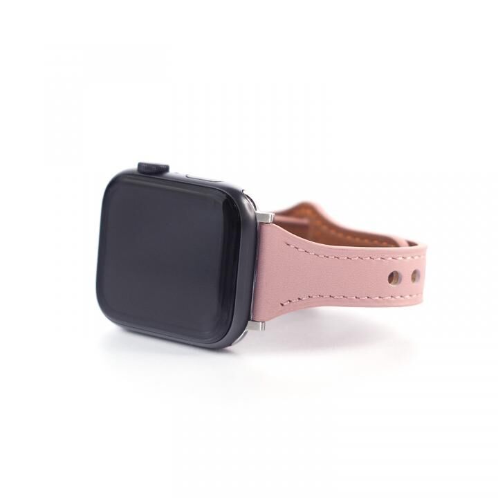 WEARPLANET Slim Line フラット本革バンド Apple Watch 45/44/42mm Tickle Pink_0