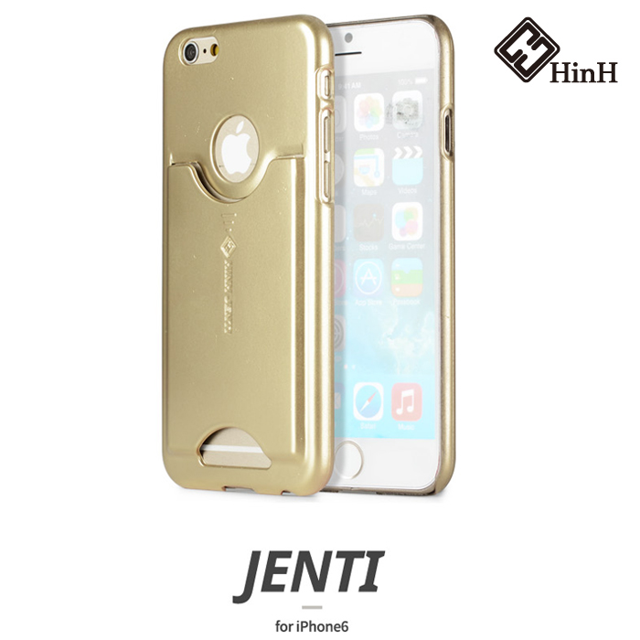 iPhone6 ケース HinH JENTI カードホルダーケース ゴールド iPhone 6_0