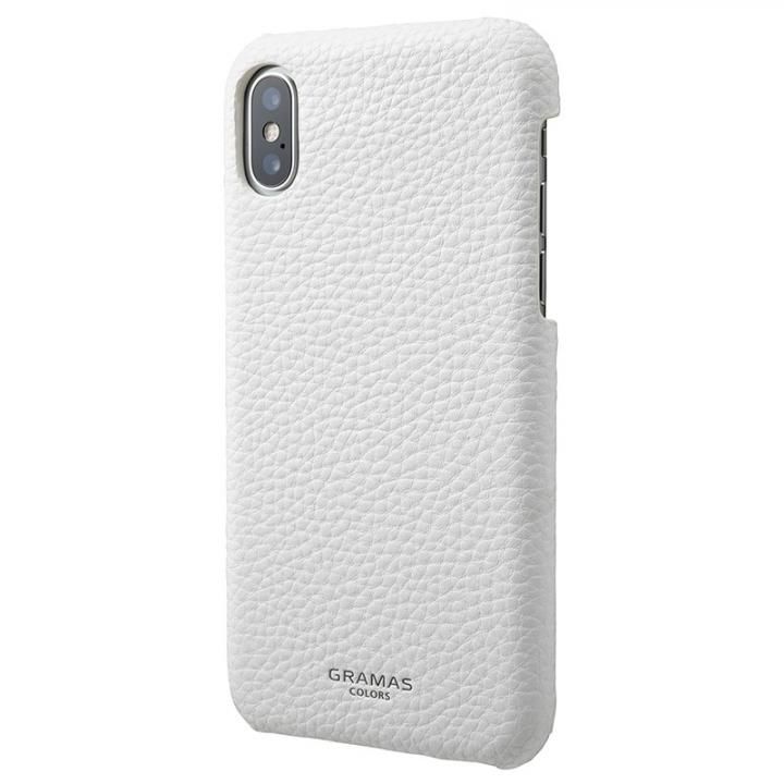 iPhone XS/X ケース GRAMAS COLORS EURO Passione Shell PU Leather 背面ケース ホワイト iPhone XS/X_0