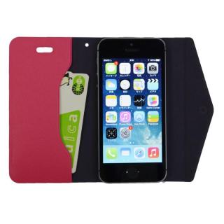 iPhone SE/その他の/iPod ケース 特殊粘着シートで汚れない 手帳型ケース CLUTCH ピンク iPhone SE/5s/5/5cケース