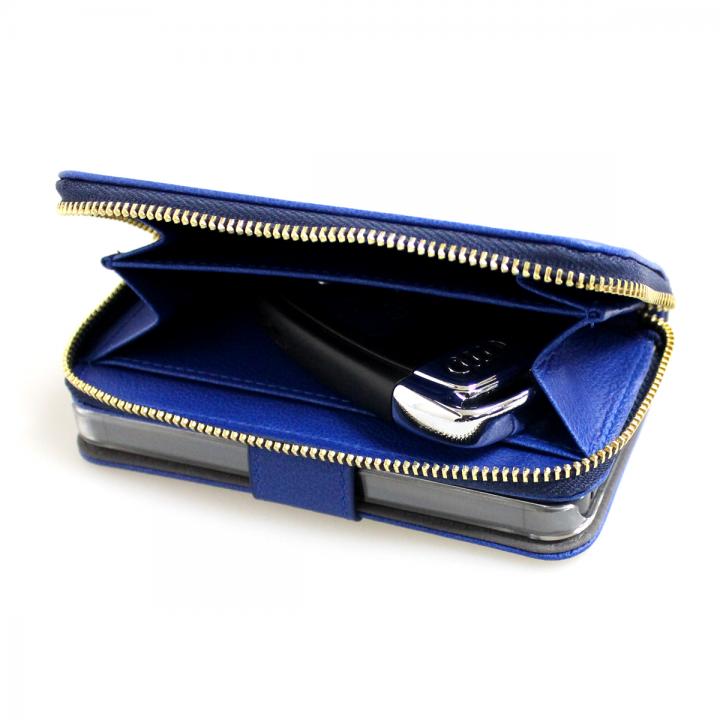 【iPhone SE/5s/5ケース】お財布付き手帳型ケース Zipper ブルーの人気通販 | AppBank Store