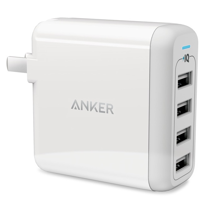 Anker PowerPort 4  40W 4ポート USB急速充電器 ホワイト_0