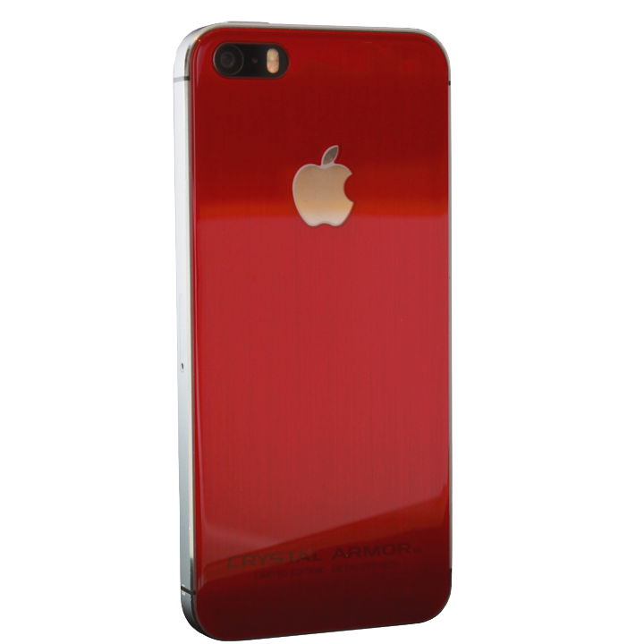 iPhone SE/5s/5 フィルム クリスタルアーマー 強化ガラス バックプロテクター Limited Edition レッド iPhone SE/5s/5_0