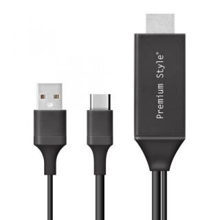 USB-Cコネクタ HDMIミラーリングケーブル 3m ブラック