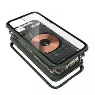 iPhone 11 Pro Max ケース Transparent Alluminio 2020 グリーン ゴリラガラス+アルミバンパー iPhone 11 Pro Max