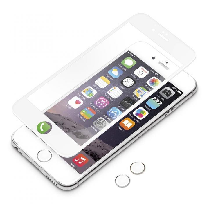 iPhone6 フィルム [0.38mm]3Dフルラウンド ゴリラガラス ホワイト iPhone 6_0