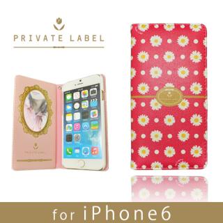 iPhone6s/6 ケース PRIVATE LABEL 手帳型ケース マーガレット レッド iPhone 6s/6