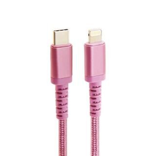 MFi認証 Nylon ToughLine USB-C to Lightningケーブル PD 急速充電対応 高耐久 20cm ピンク